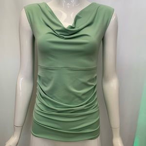 EVA VARRO SLEEVELESS,DRAPED NECK ,PLEATED SIDE TOP